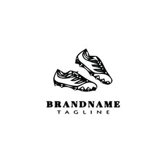 soccer shoe logo icon design template vector