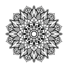 Hand drawn mandala. decoration in ethnic oriental  doodle ornament.