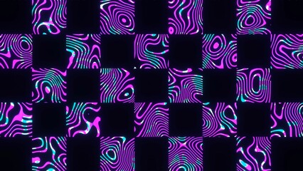 Texture Art of Psychedelic Checker Pattern VJ Art