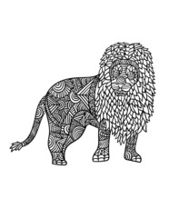 Lion Mandala Coloring Pages for Adults