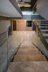 interior of modern entrance hall in modern office building