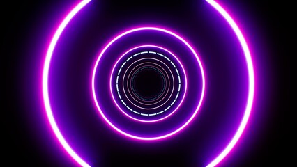 Dashed Line Circle Lamps in the Shining Purple Circle Light Inside