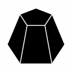 Truncated pentagonal pyramid icon