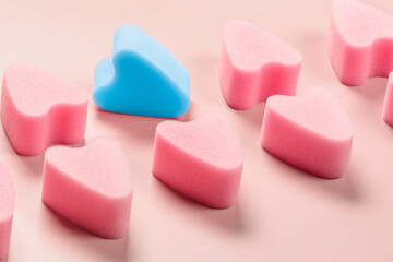 Beautiful sponges. Cosmetic accessories for the face