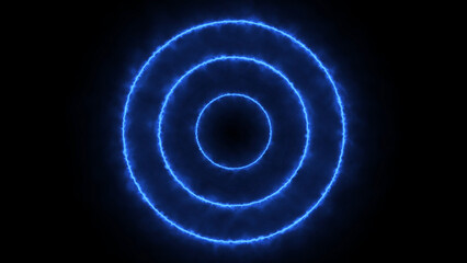 Blue Tesseract Light Concentric Circles
