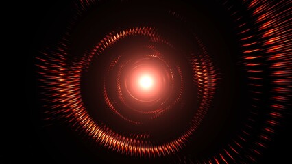 Glowing Red Meallic Light Wave Overlay Effect