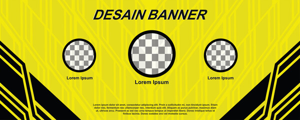 web banner or header template, for winners or webinars, with a modern pattern