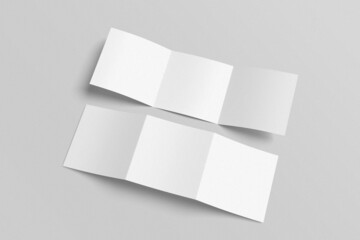 Square trifold brochure, flyer, or card mockup