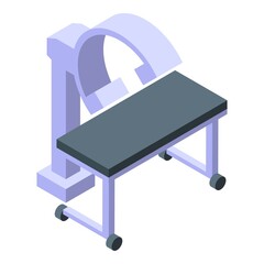 Clinic bed icon isometric vector. Medical patient. Online service