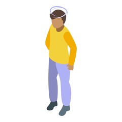 Kid patient icon isometric vector. Medical health. Online service