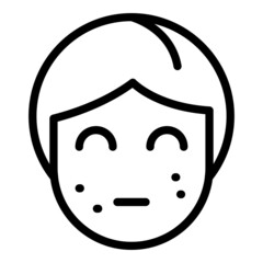 Face skin gluten intolerance icon outline vector. Free product. Diet allergy