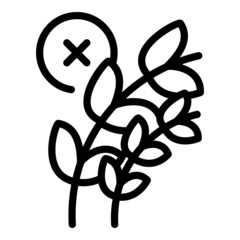 Obraz premium Field wheat icon outline vector. Grain product. Organic diet