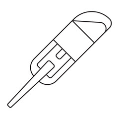 Hoseless Electric Vacuum Cleaner, Portable Handheld Cordless Vacuum Cleaner. Black and white icon. Illustration