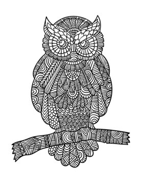 Owl Mandala Coloring Pages for Adults