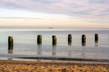 The remains of the pier in the north of Poland
