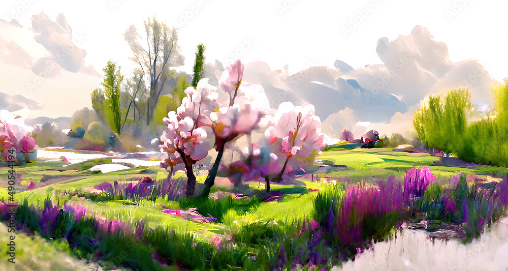 Canvas Prints spring landscape