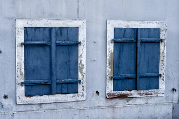 old blue window