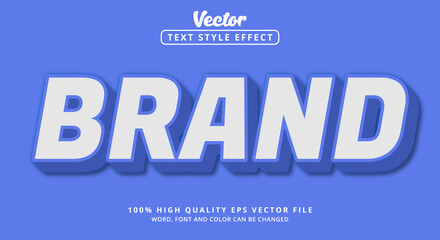 Editable text effect, Brand text with vintage color style and layered style