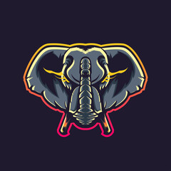 elephant mascot for esport logo © fandi.creations