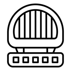 Food waffle maker icon outline vector. Iron machine. Cooker recipe