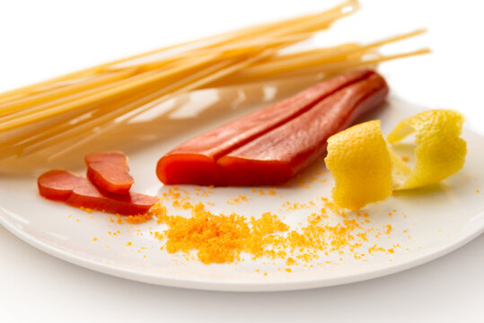 Bottarga di muggine e pasta, Cucina Sarda, Cibo italiano 
