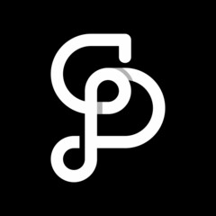 Abstract Initial Letter GP Logo. Usable for Business and Branding Logos. Flat Vector Logo Design Template Element.