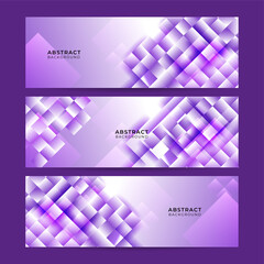 Obraz premium Vector abstract graphic design banner pattern background template. Purple violet abstract banner background