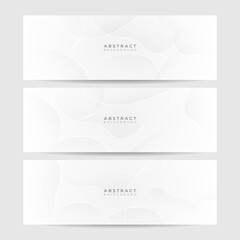 Vector abstract graphic design banner pattern background template. White abstract banner background