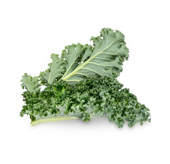 Fresh kale isolated on white background