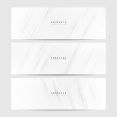 Fototapeta premium Vector abstract graphic design banner pattern background template. White abstract banner background