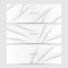 Vector abstract graphic design banner pattern background template. White abstract banner background