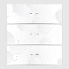 Fototapeta premium Vector abstract graphic design banner pattern background template. White abstract banner background