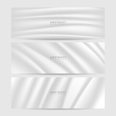 Vector abstract graphic design banner pattern background template. White abstract banner background