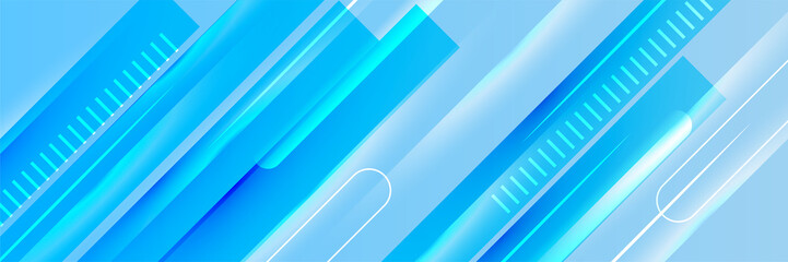 Obraz premium Vector abstract graphic design banner pattern background template. Blue abstract banner background