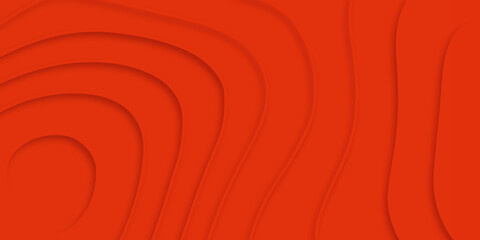 Papercut abstract background with red colour smooth gradient Vector illustration, light yellow paper cut banner with 3D abstract background and white waves layers with wavy layers.	