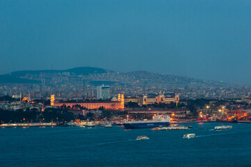 View of sunset in Istanbul from the Galata Tower