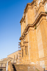 Fototapeta na wymiar View of the Maria Santissima delle Vittorie Cathedral in Piazza Armerina, Enna, Sicily, Italy, Europe