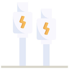USB CHARGER flat icon,linear,outline,graphic,illustration