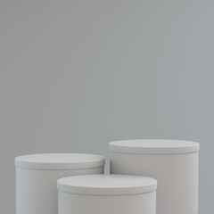 Realistic Podium Background White