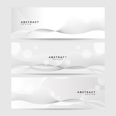 Vector abstract graphic design banner pattern background template. White abstract banner background