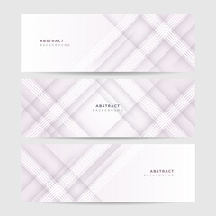 Vector abstract graphic design banner pattern background template. White abstract banner background