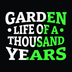 Fototapeta na wymiar Garden Typography Vector Design