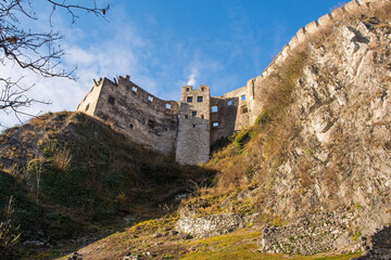 The medieval 12th century Beseno Castle in Lagarina Valley in Trentino, north east Italy. It is the biggest castle in the region
