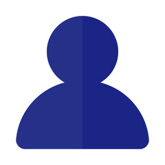 user icon in purple two tone filled icon style