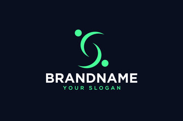 letter S human/community logo