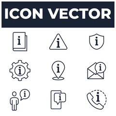 set of Info and Help elements symbol template for graphic and web design collection logo vector illustration