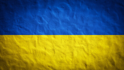 Abstract concrete stone wall texture background, in the colors of the flag of Ukraine.