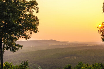 sunrise in the mountains