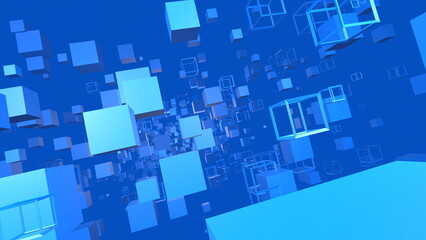 キューブ トンネル VJ ジオメトリック 青 [別Verあり]