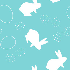 Easter seamless pattern with bunny. Illustration